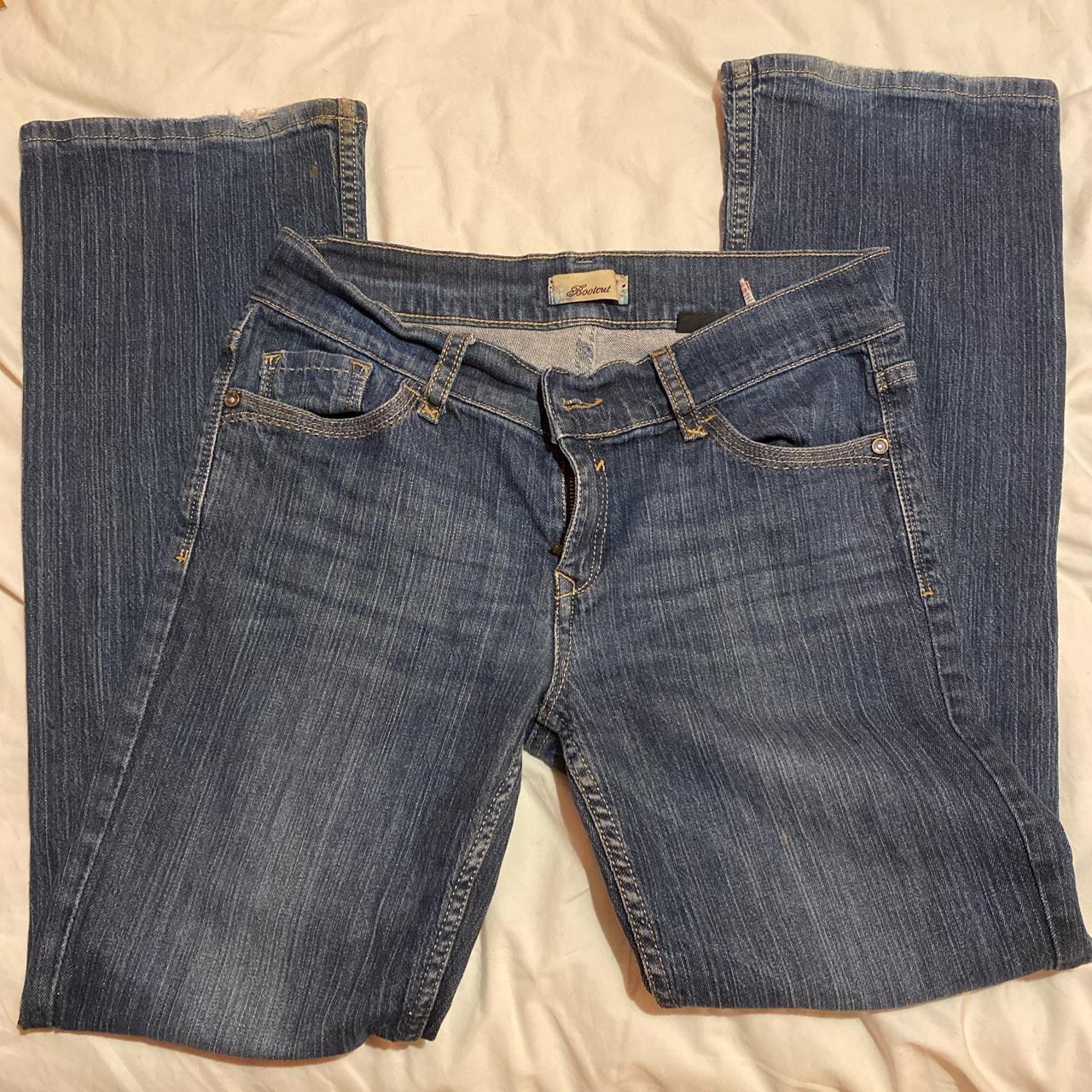 Vintage next low rise bootcut/ flare jeans. 30.5... - Depop