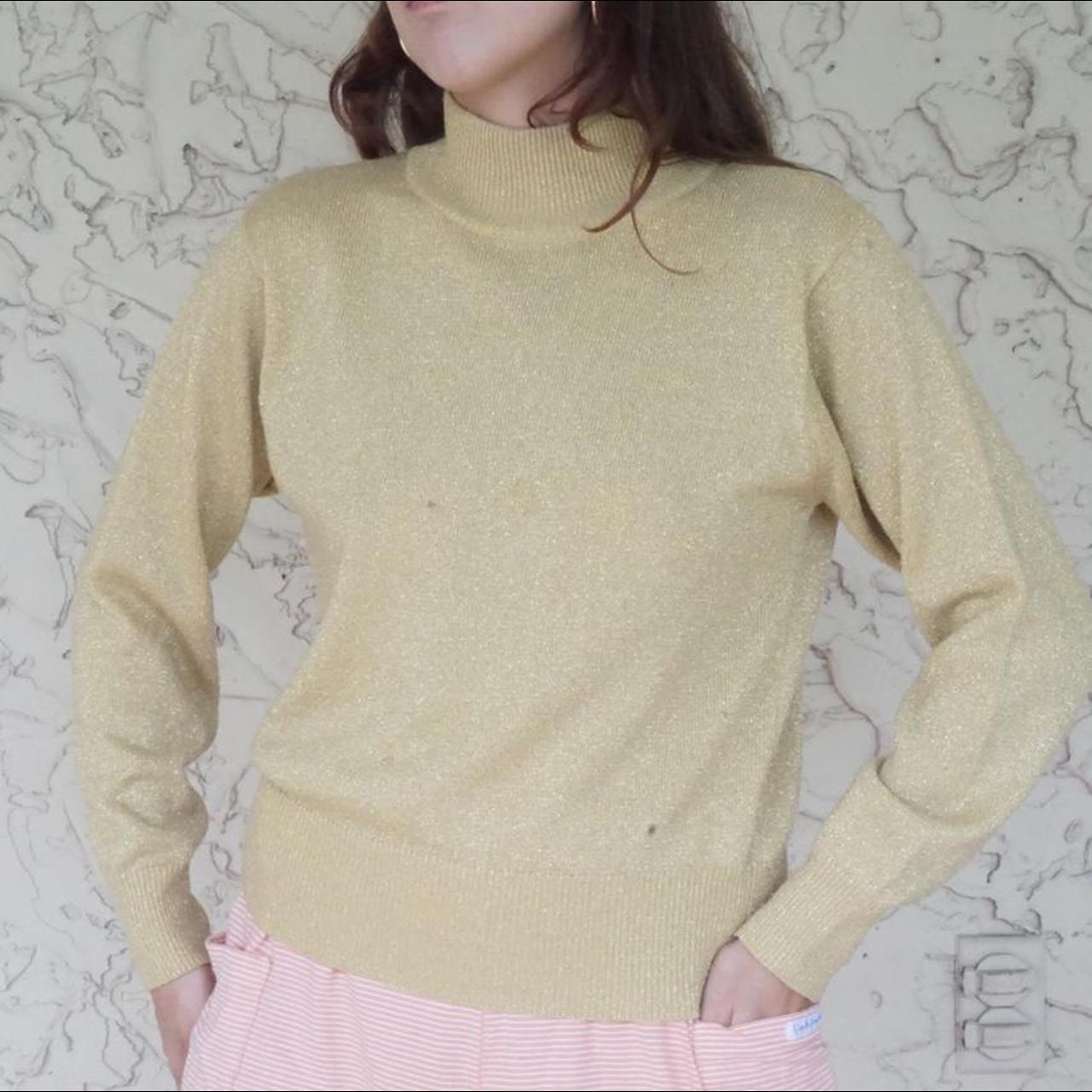 gold glitter turtleneck