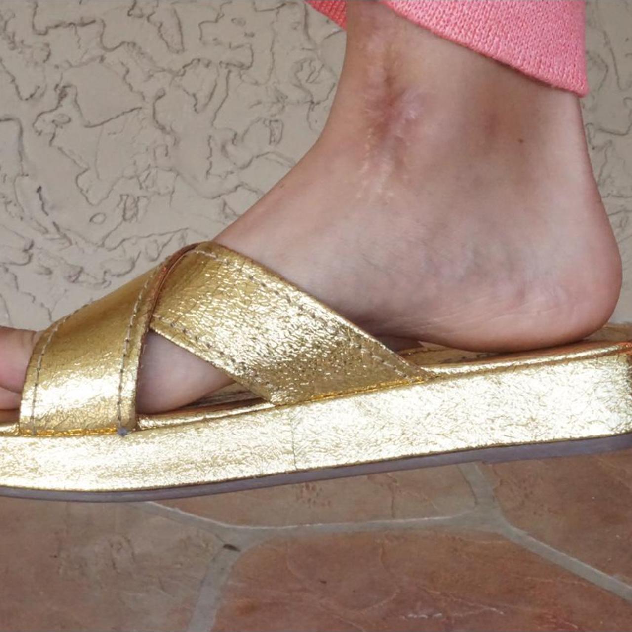 Schutz Women's Gold Sandals (4)