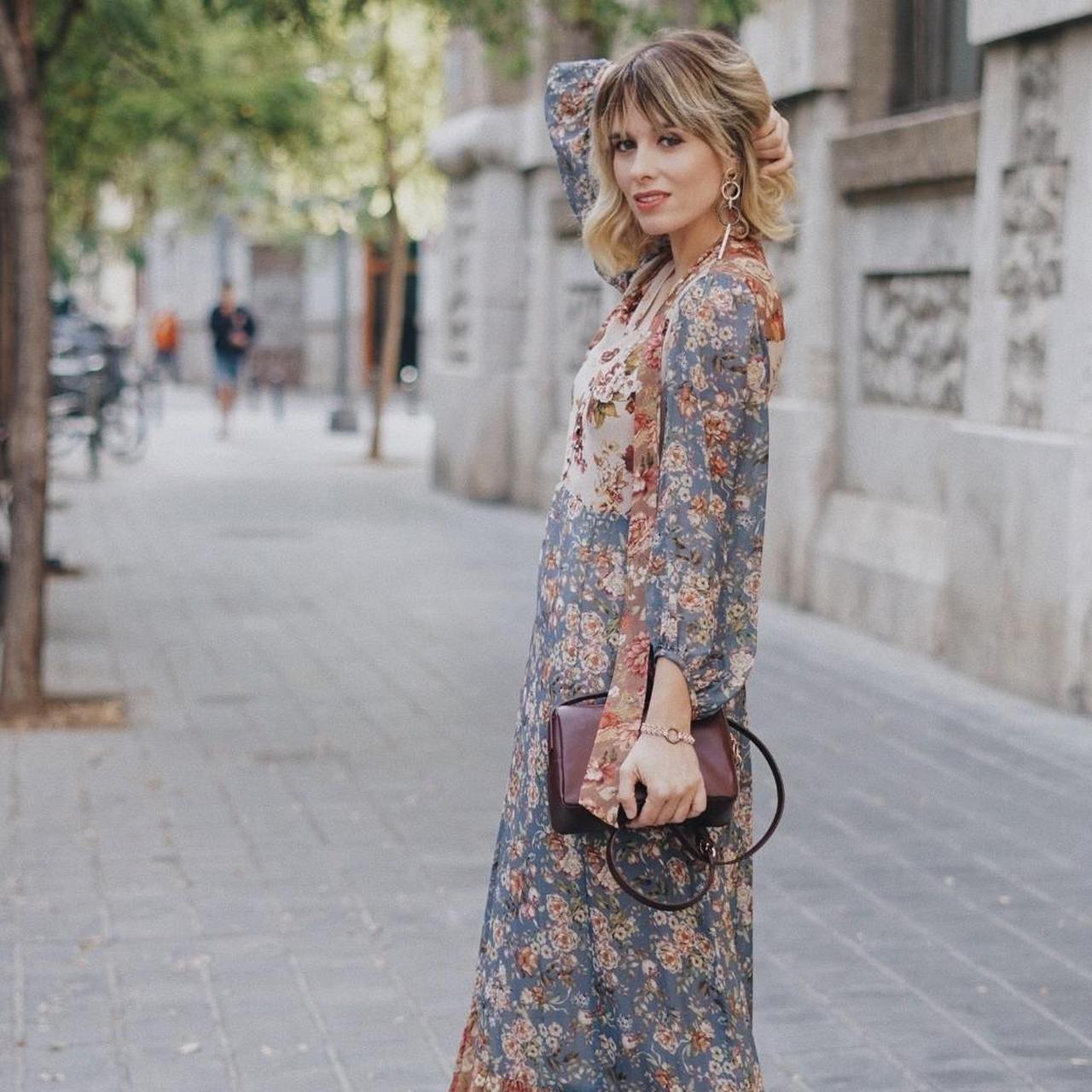 zara floral patchwork dress