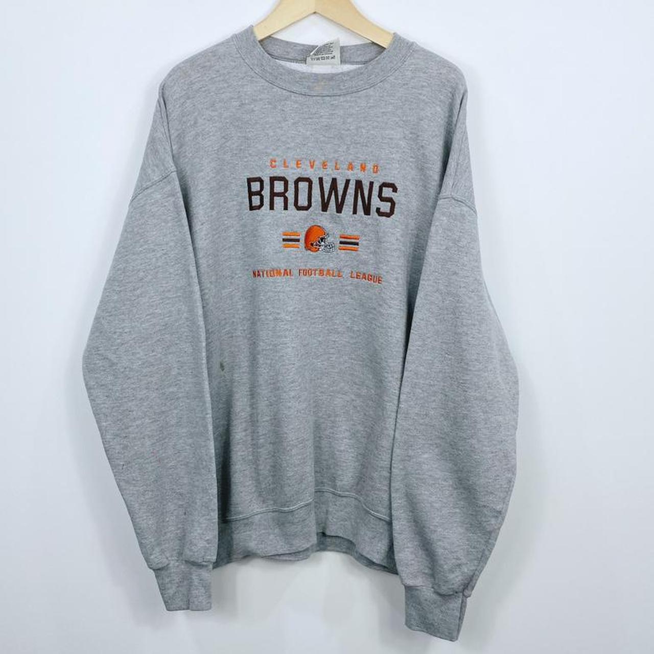 Vintage Cleveland Browns Embroidered Sweatshirt   Depop