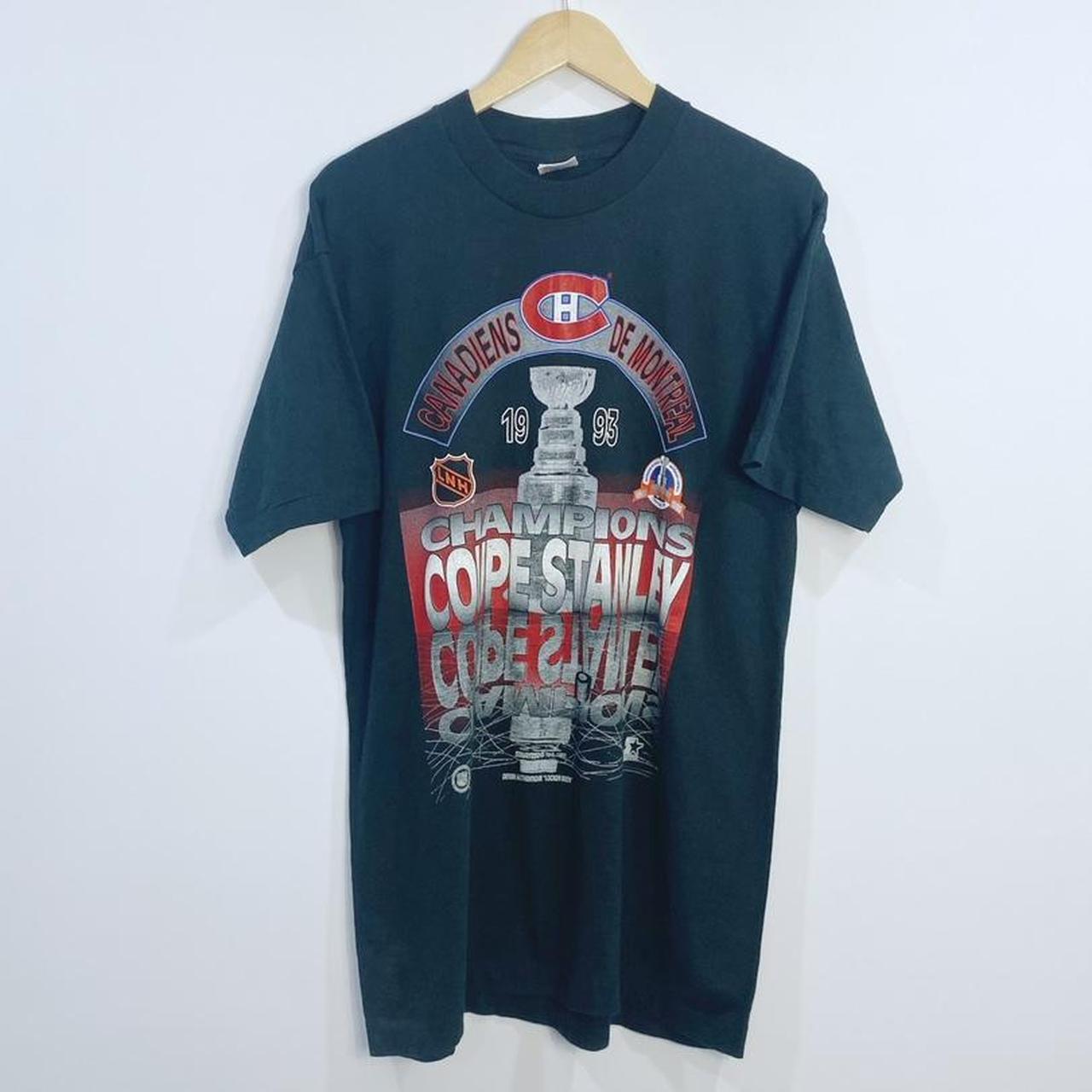 Vintage 1993 Montreal Canadiens Championship T-shirt... - Depop