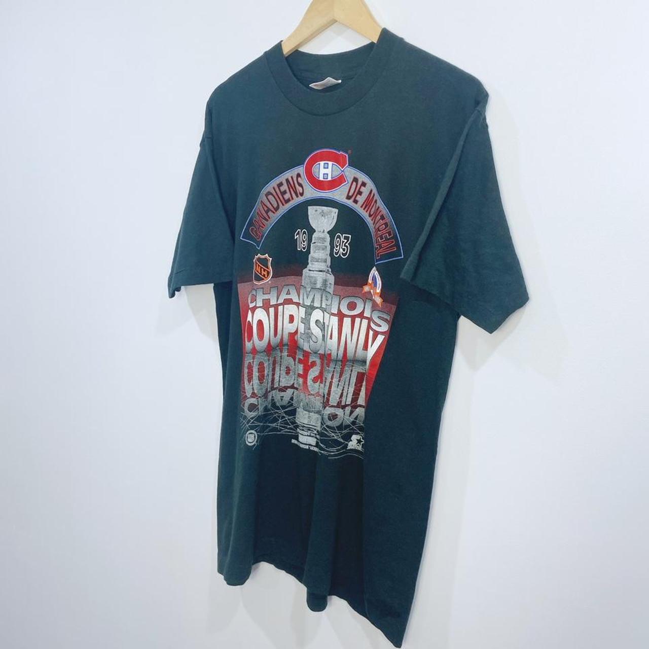 Vintage 1993 Montreal Canadiens Championship T-shirt... - Depop