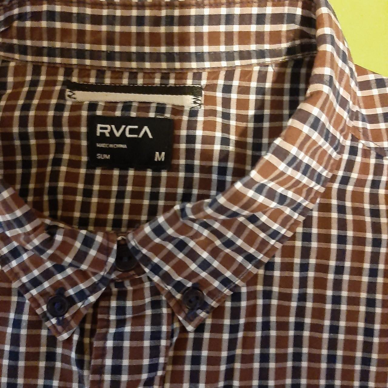 RVCA Mens long sleeve checkered shirt. Size medium.... Depop