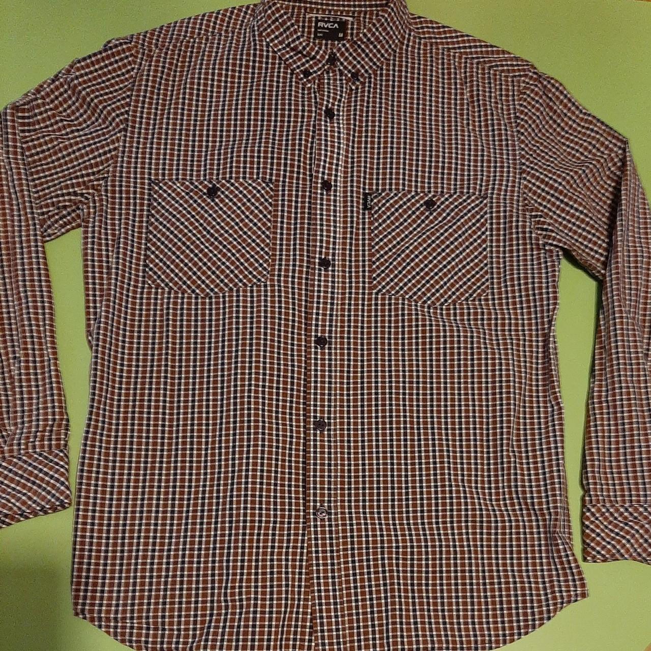 RVCA Mens long sleeve checkered shirt. Size medium.... Depop