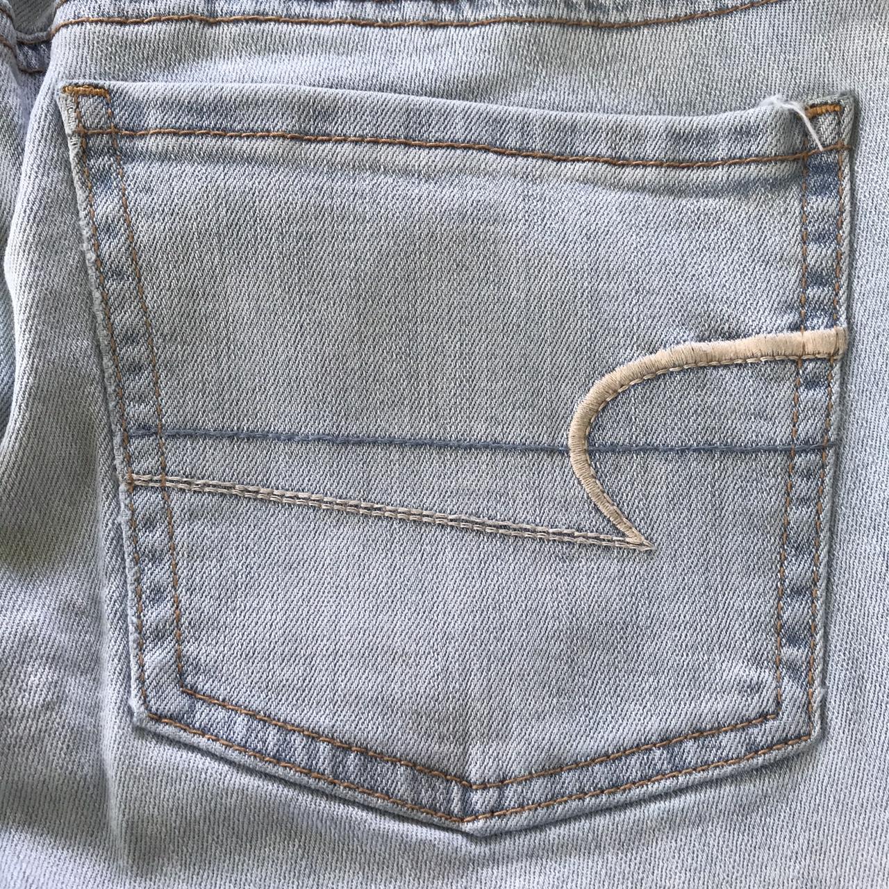 American Eagle Outfitters stretch jeans ripped size... - Depop