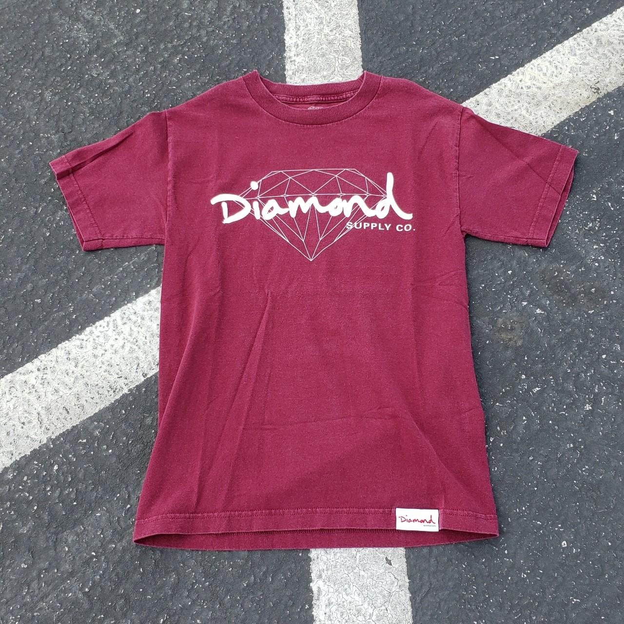 Diamond Supply Co. Men's Burgundy T-shirt (2)