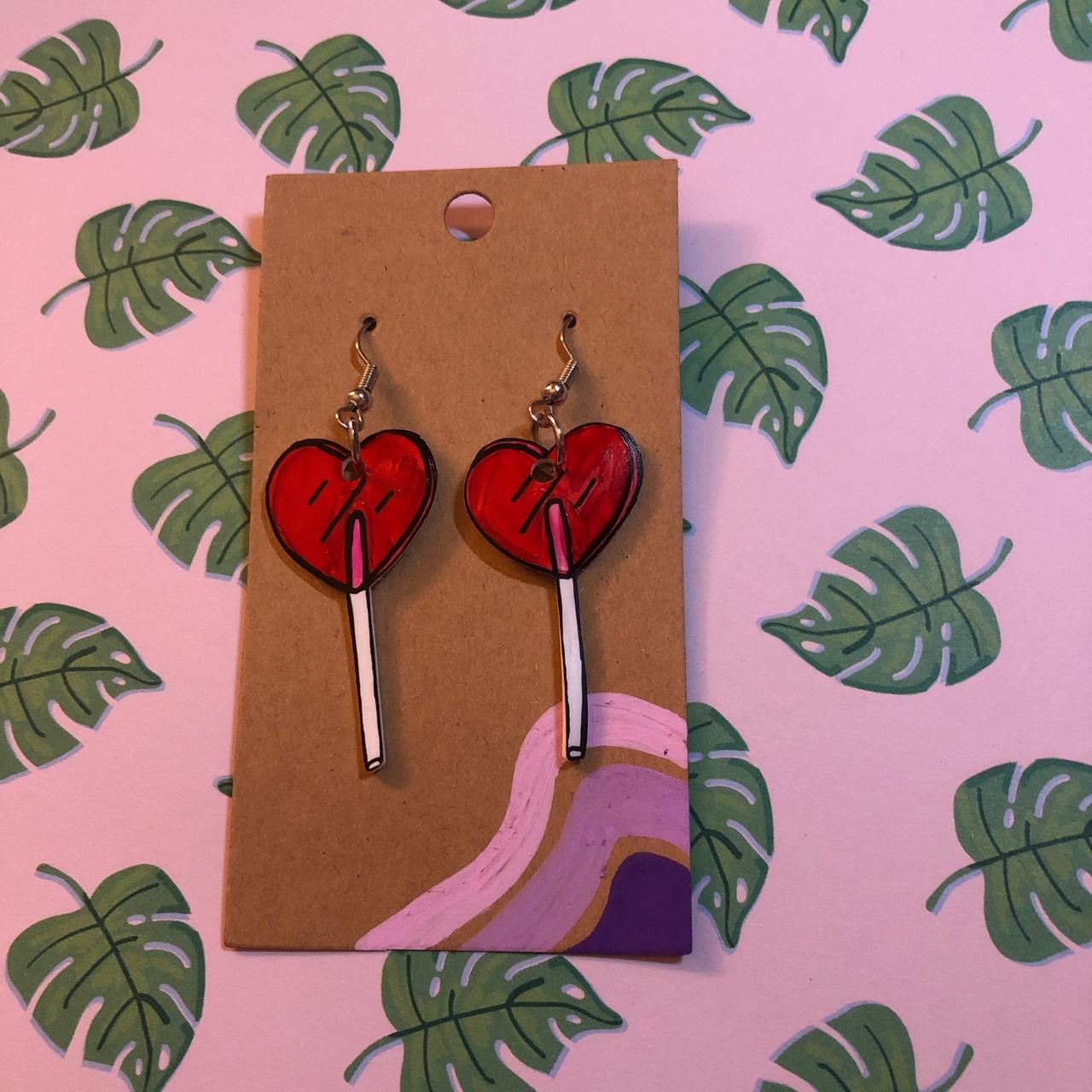 uno reverse card shrinky dink earrings 💗 • - Depop