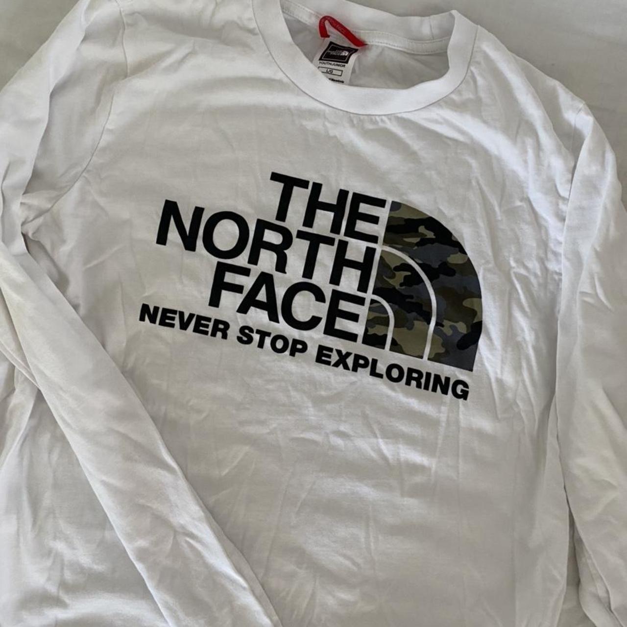 The North Face Men's White T-shirt | Depop