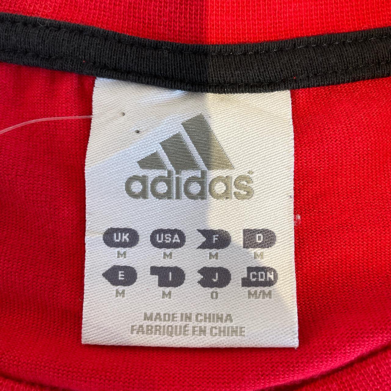 Vintage Adidas Embroidered Small Logo T-shirt in Red... - Depop