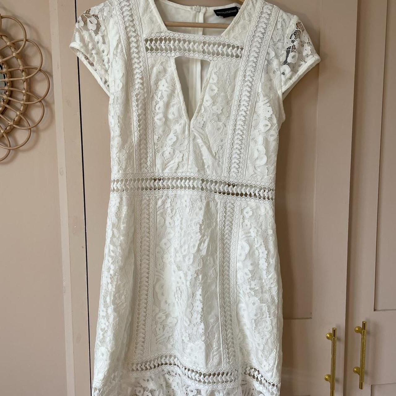 White Lace Dress. Pretty Little Thing. Size 10.... - Depop