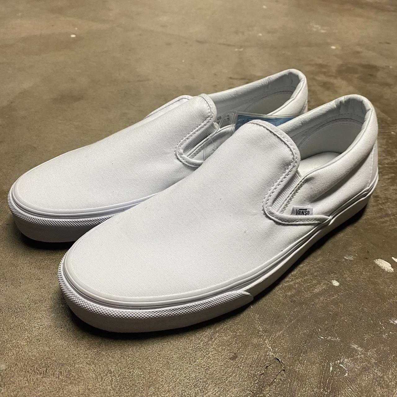white vans slip ons