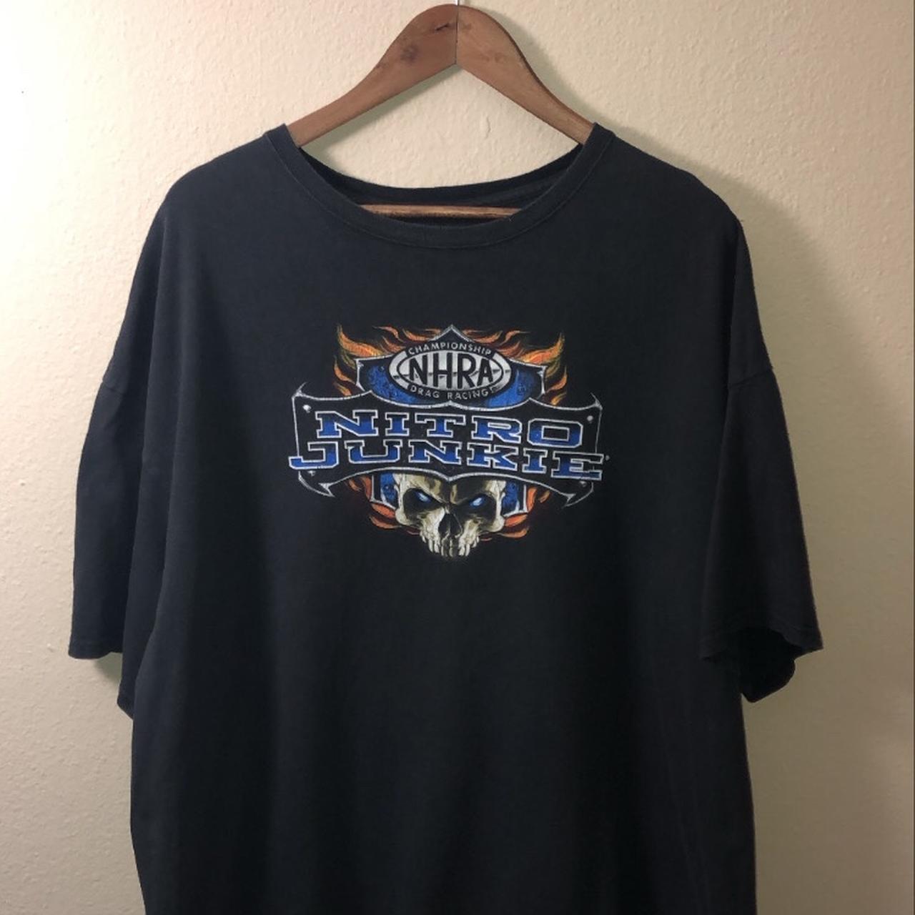 Vintage Nhra “nitro Junkie” Tee. Slight Cracking In - Depop