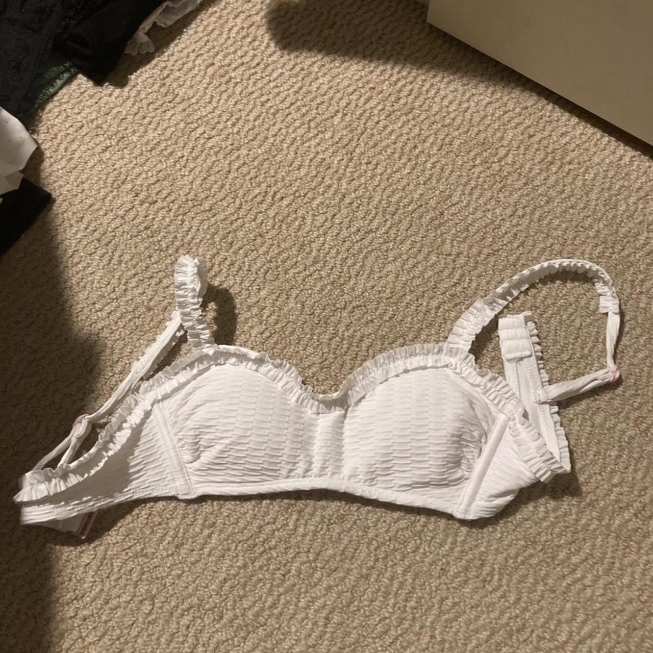 white ruffle bikini top from stoney clover lane x... - Depop