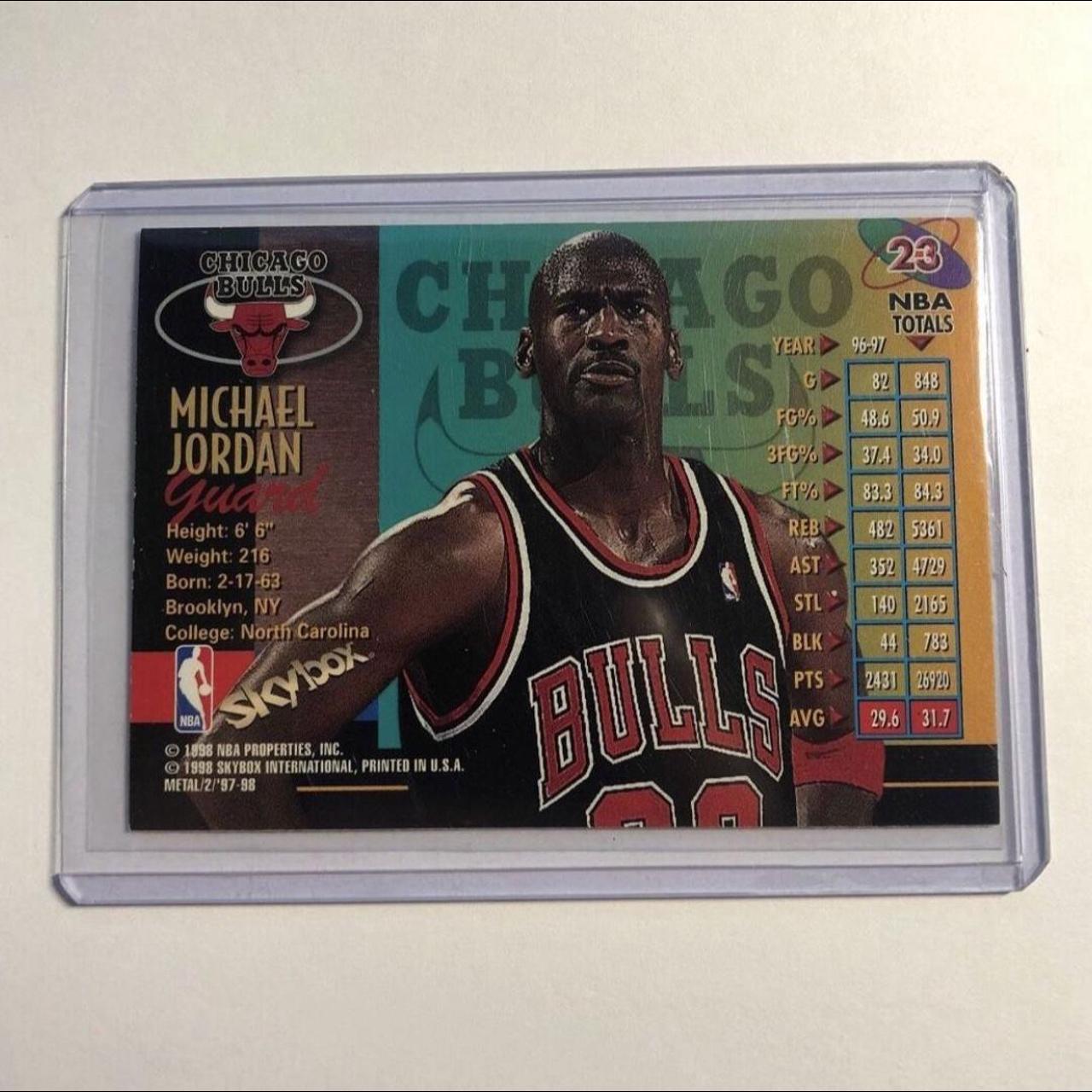 Metal Universere Skybox Michael Jordan Card #23 - Depop