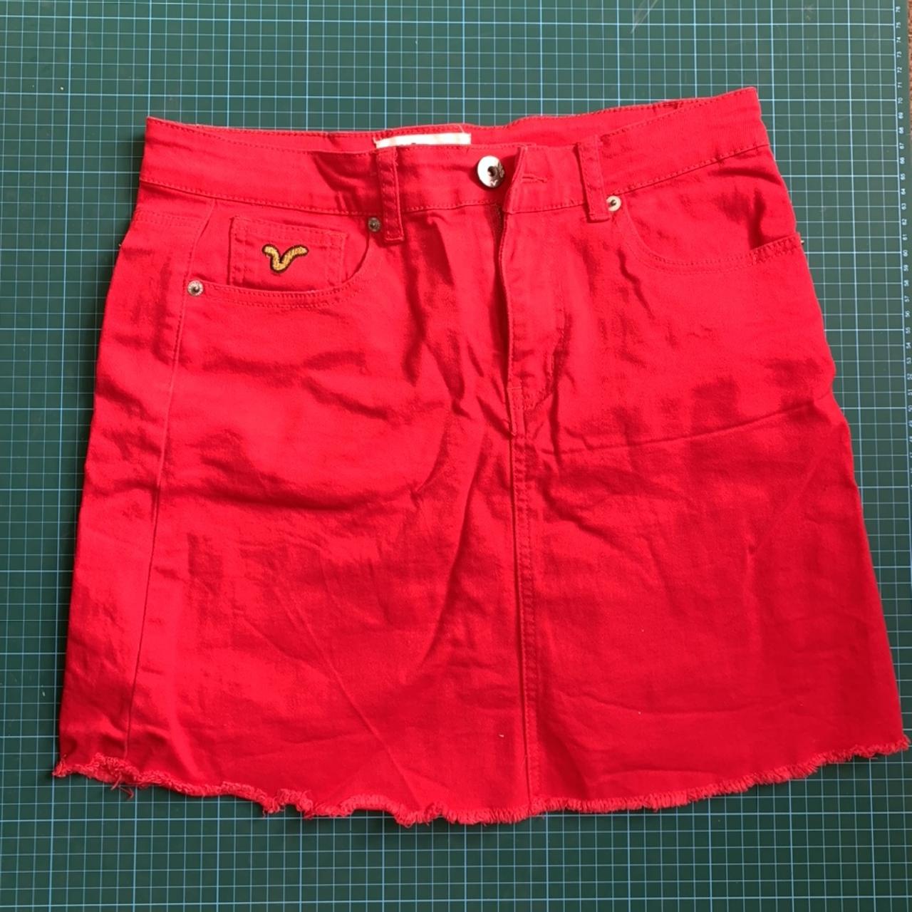 Voi jeans red outlet denim skirt