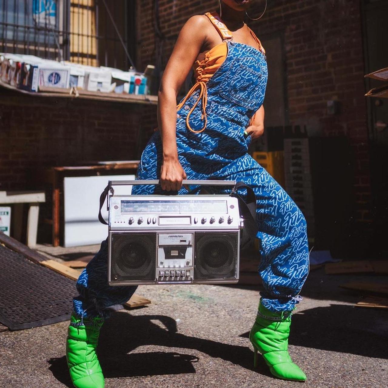 90s FUBU denim overalls! 💙 *Only worn once for | Depop