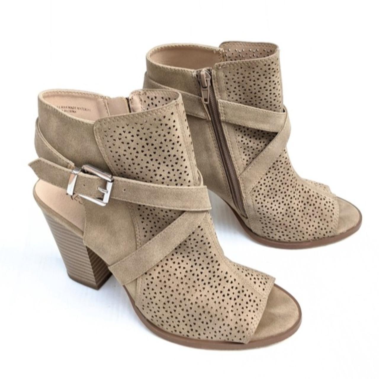 Taupe on sale perforated booties