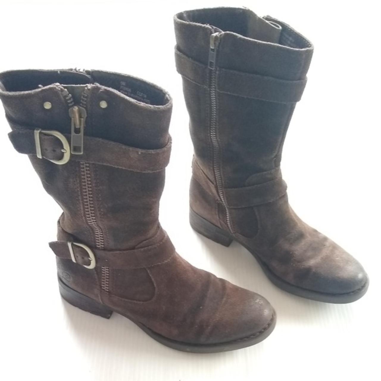 Born military inspired Moto riding boots. Erie... - Depop