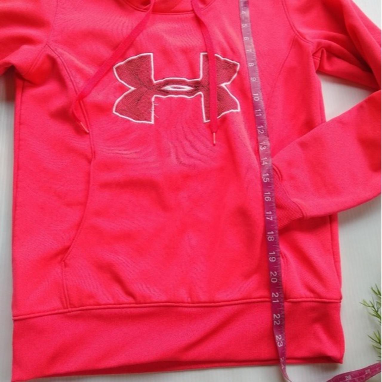 New Under Armour women's small semi-fitted pink/white Coldgear sweatshirt