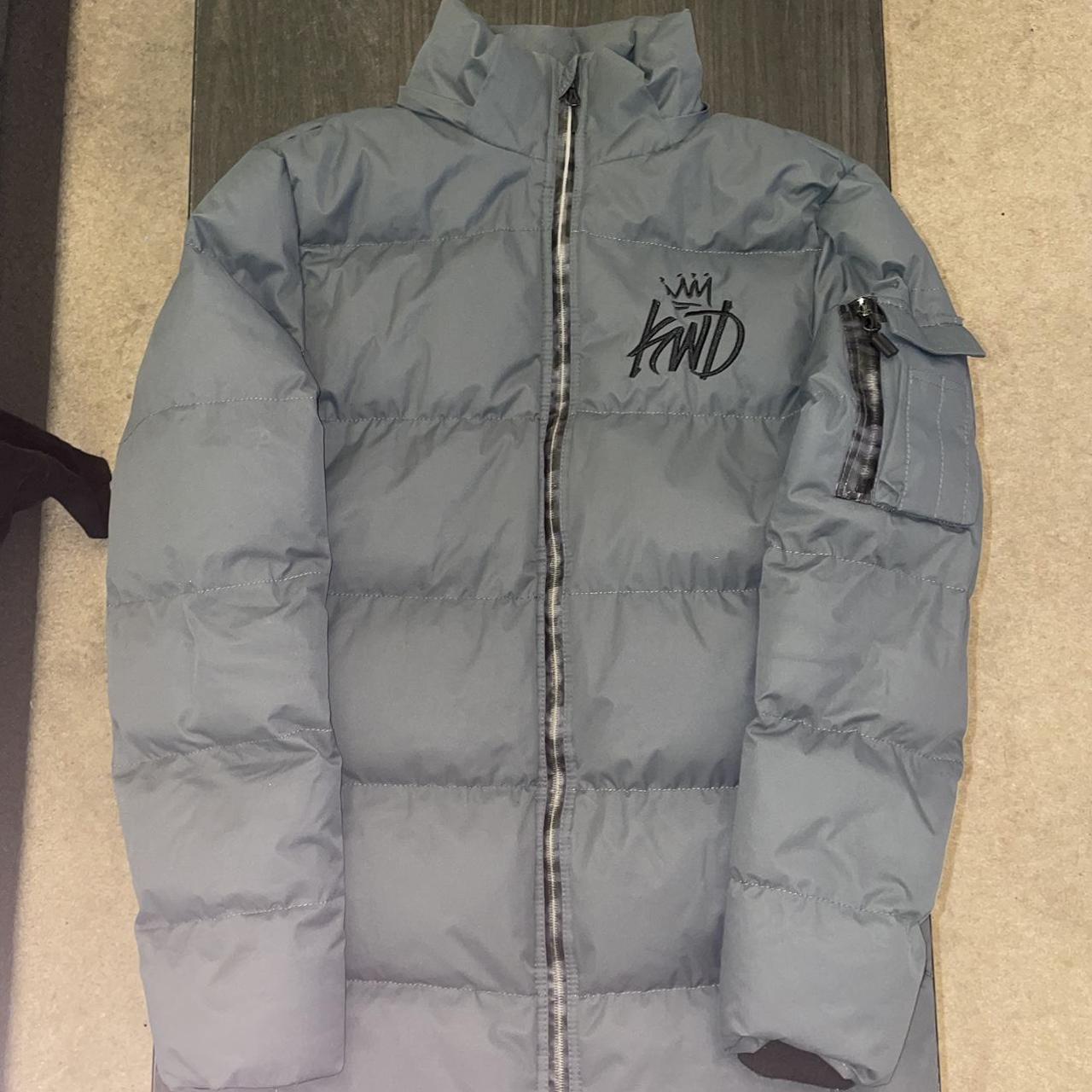 KWD puffer jacket grey Great condition 100%... - Depop