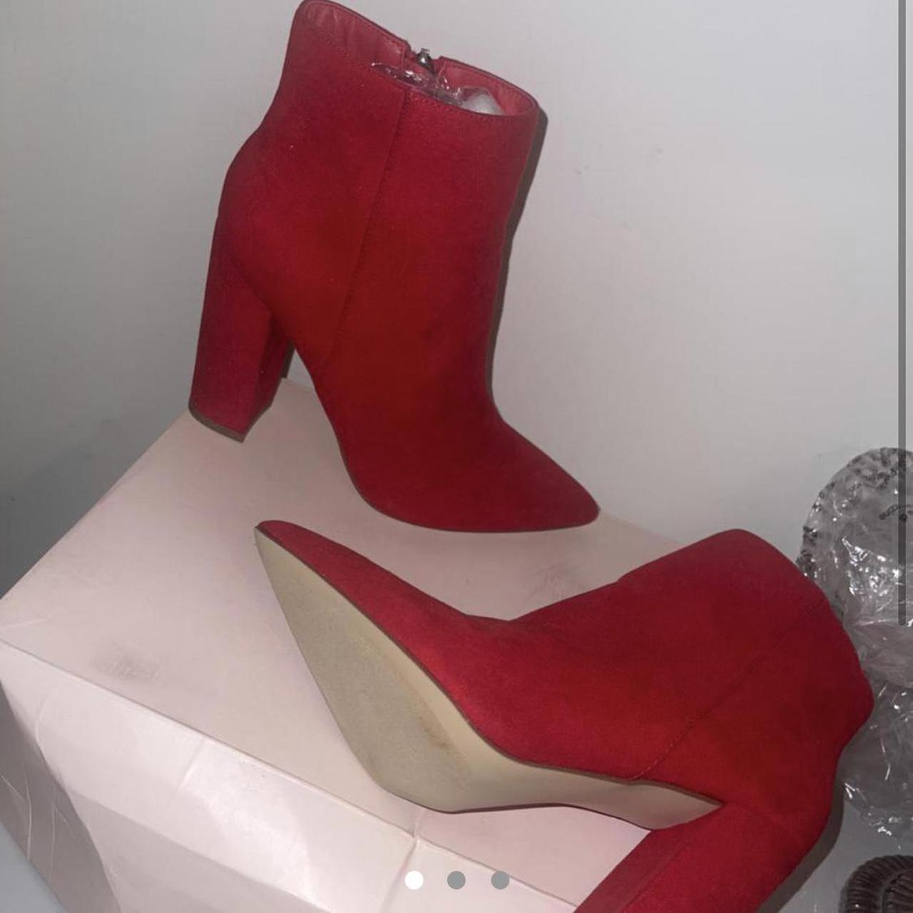 red block booties