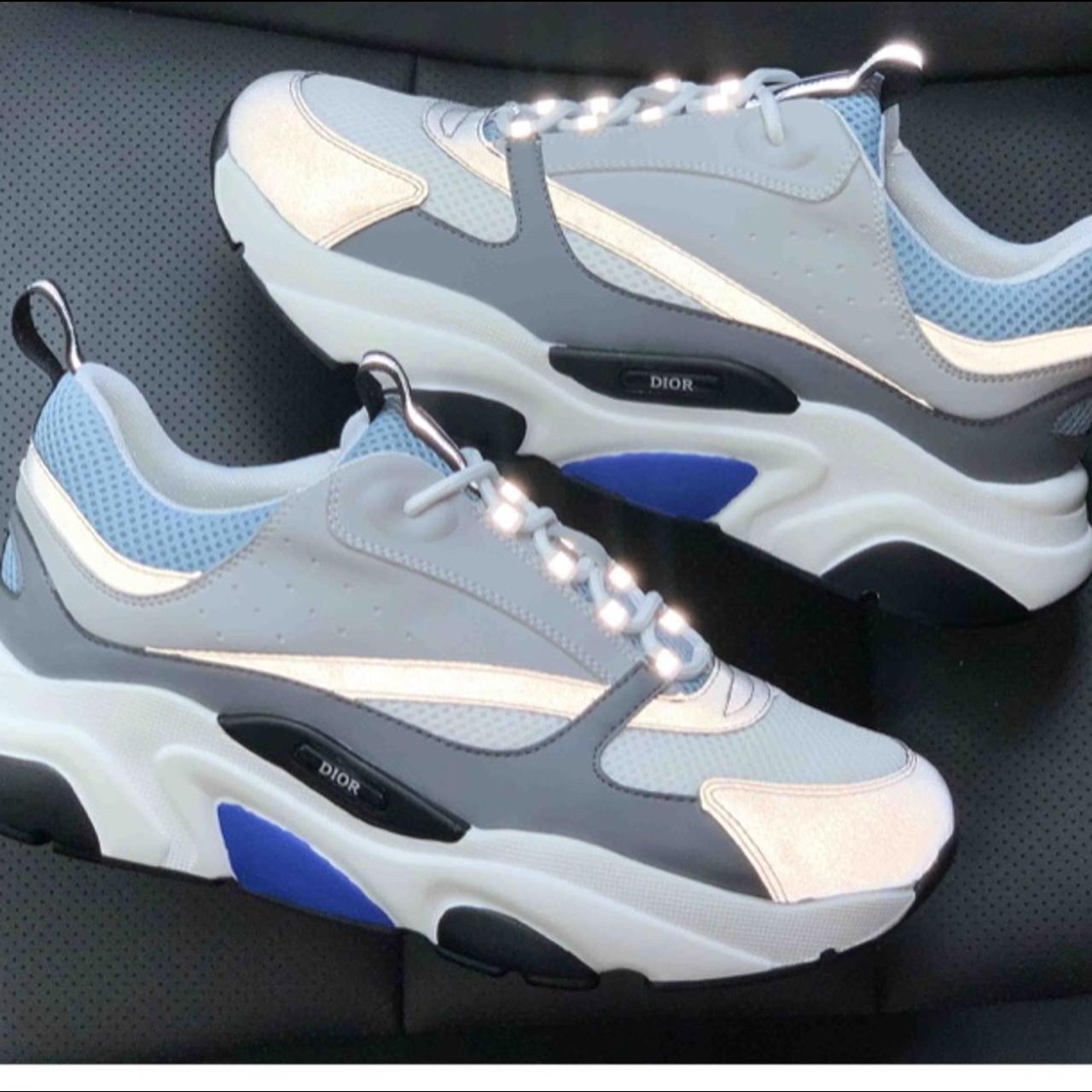 DIOR B22 Reflective sneakers (sky blue/grey)
