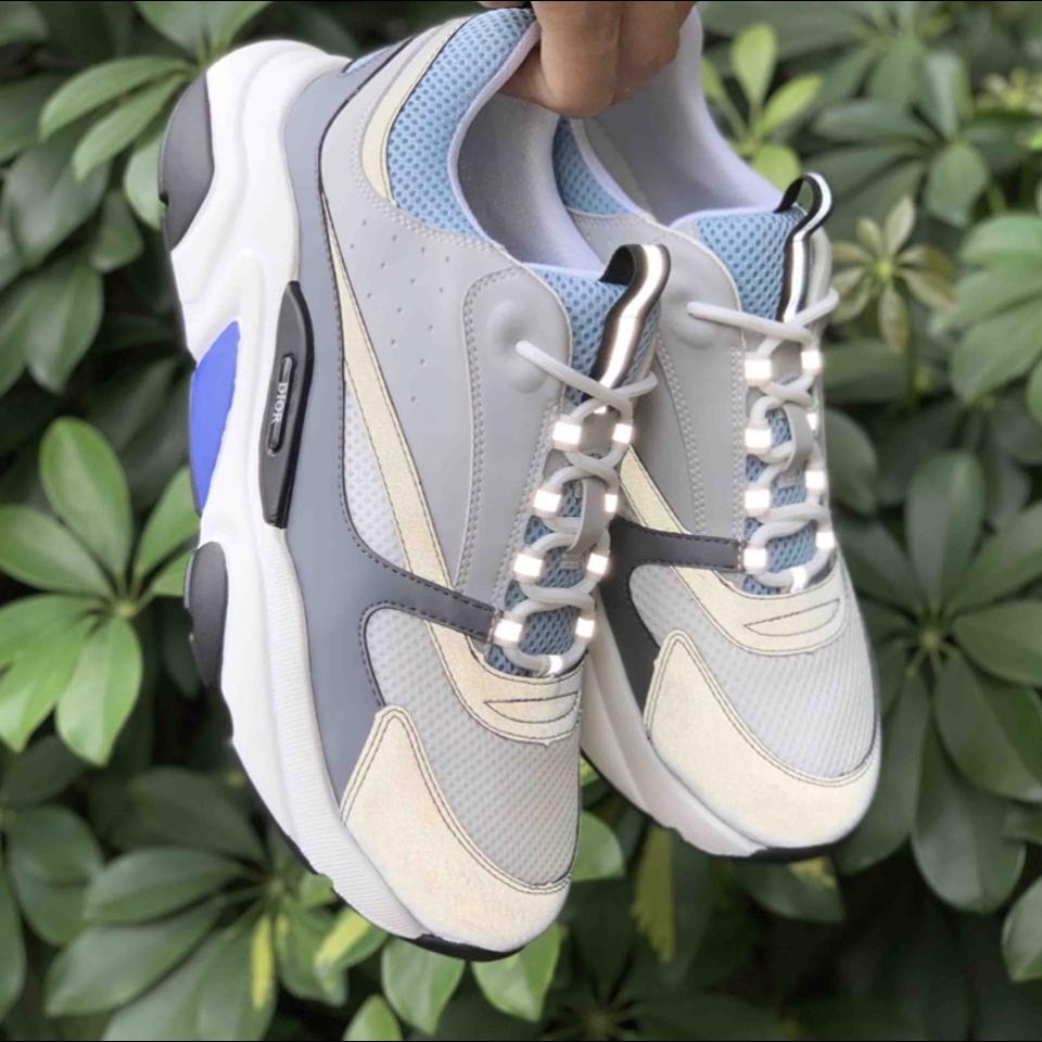 Dior B22 Blue Reflective Low Top Sneakers - Sneak in Peace