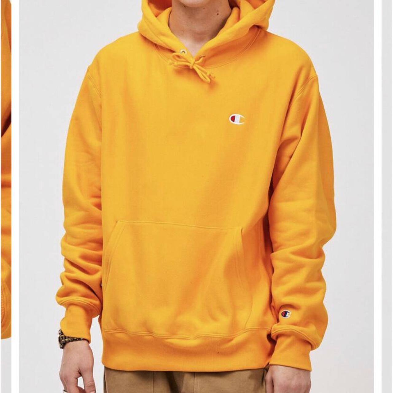 Champion yellow hoodie men hotsell