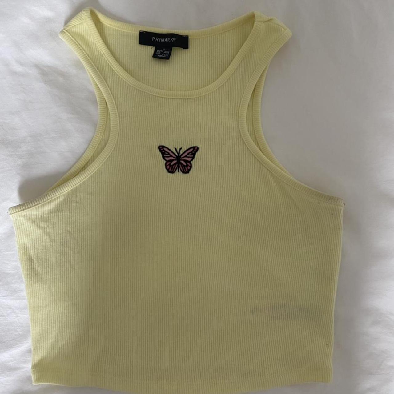 Product Image 1 - Primark yellow butterfly tank top