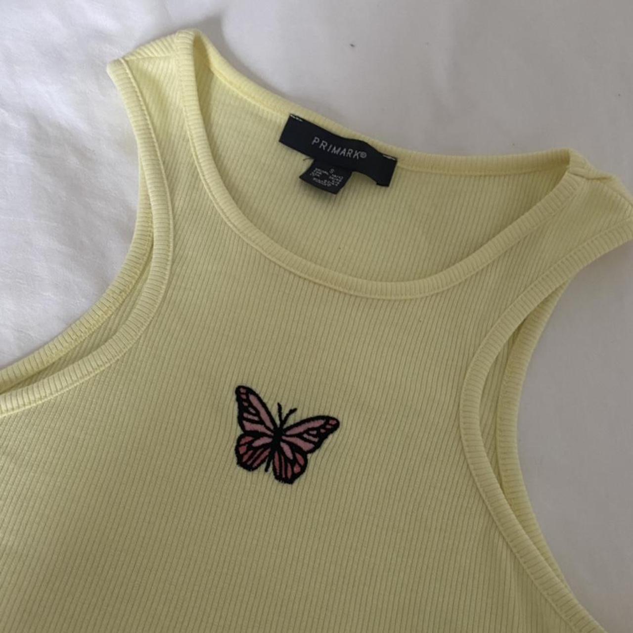 Product Image 2 - Primark yellow butterfly tank top