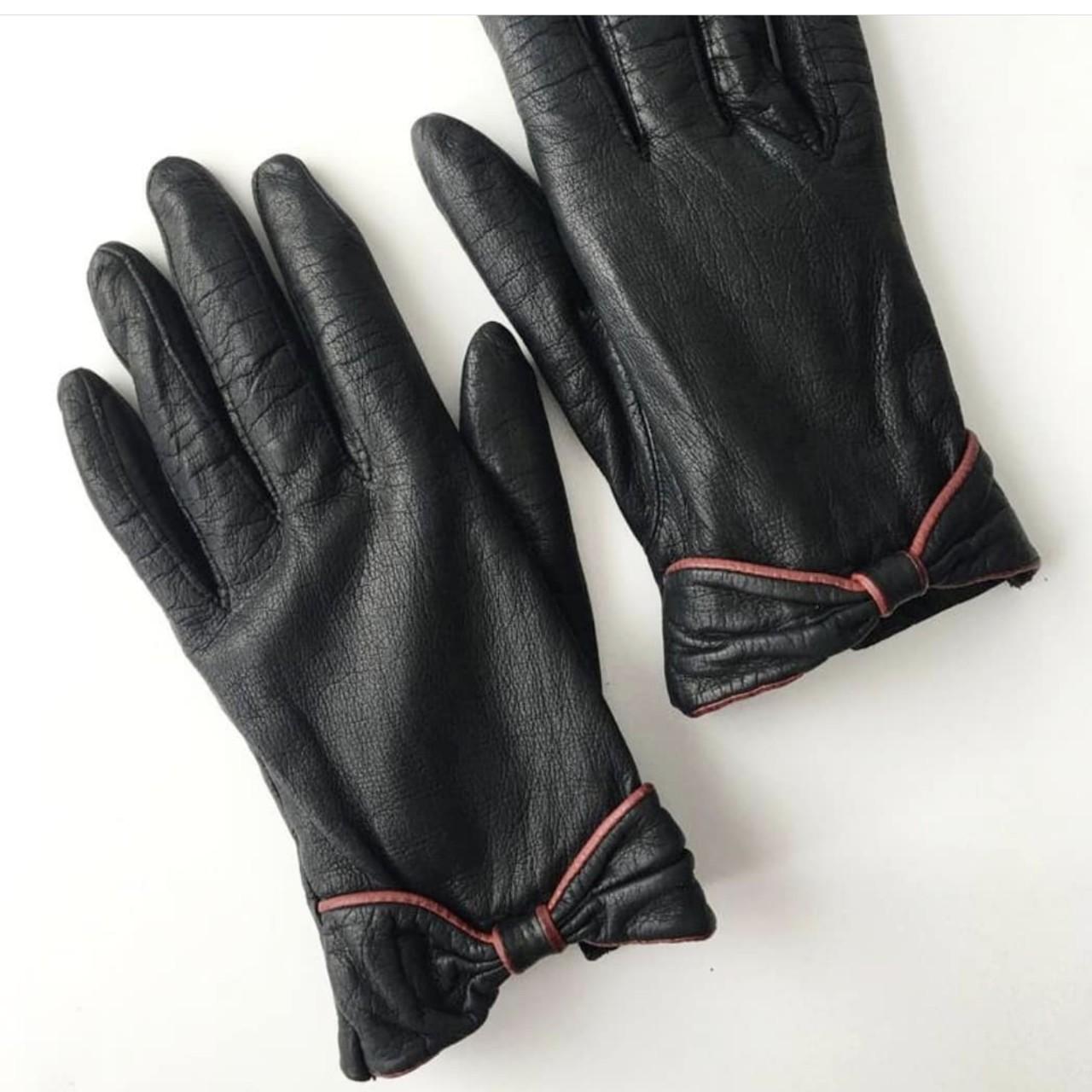 Vintage black leather gloves that I bought for... - Depop