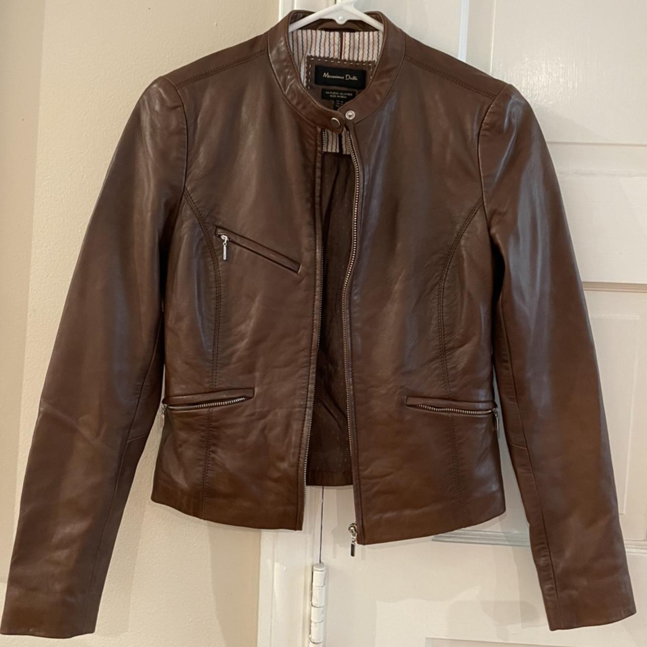 Massimo Dutti Women's Brown Jacket | Depop