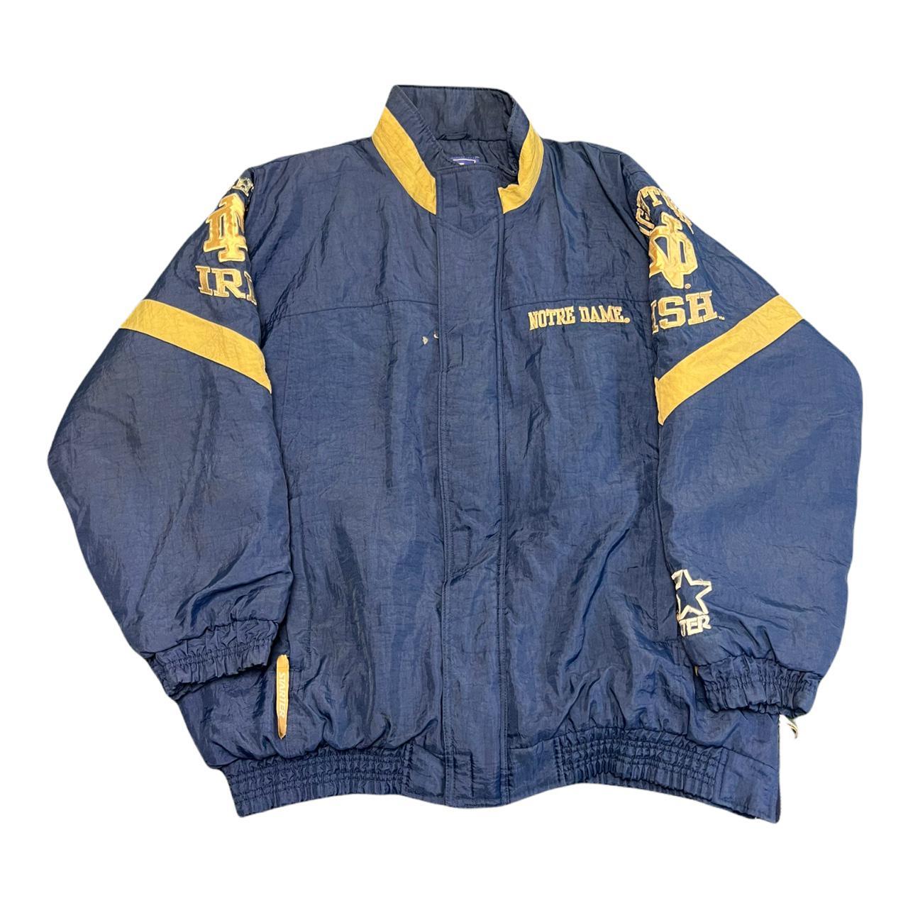 Vintage 90s Starter Notre Dame University Fighting... - Depop