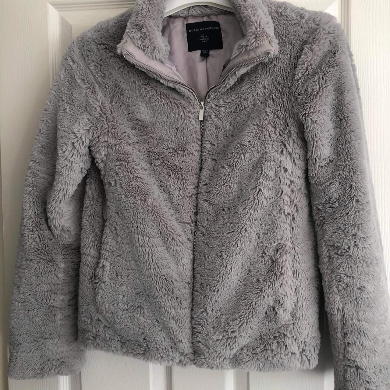 Dorothy Perkins grey teddy bear coat. Good... Depop