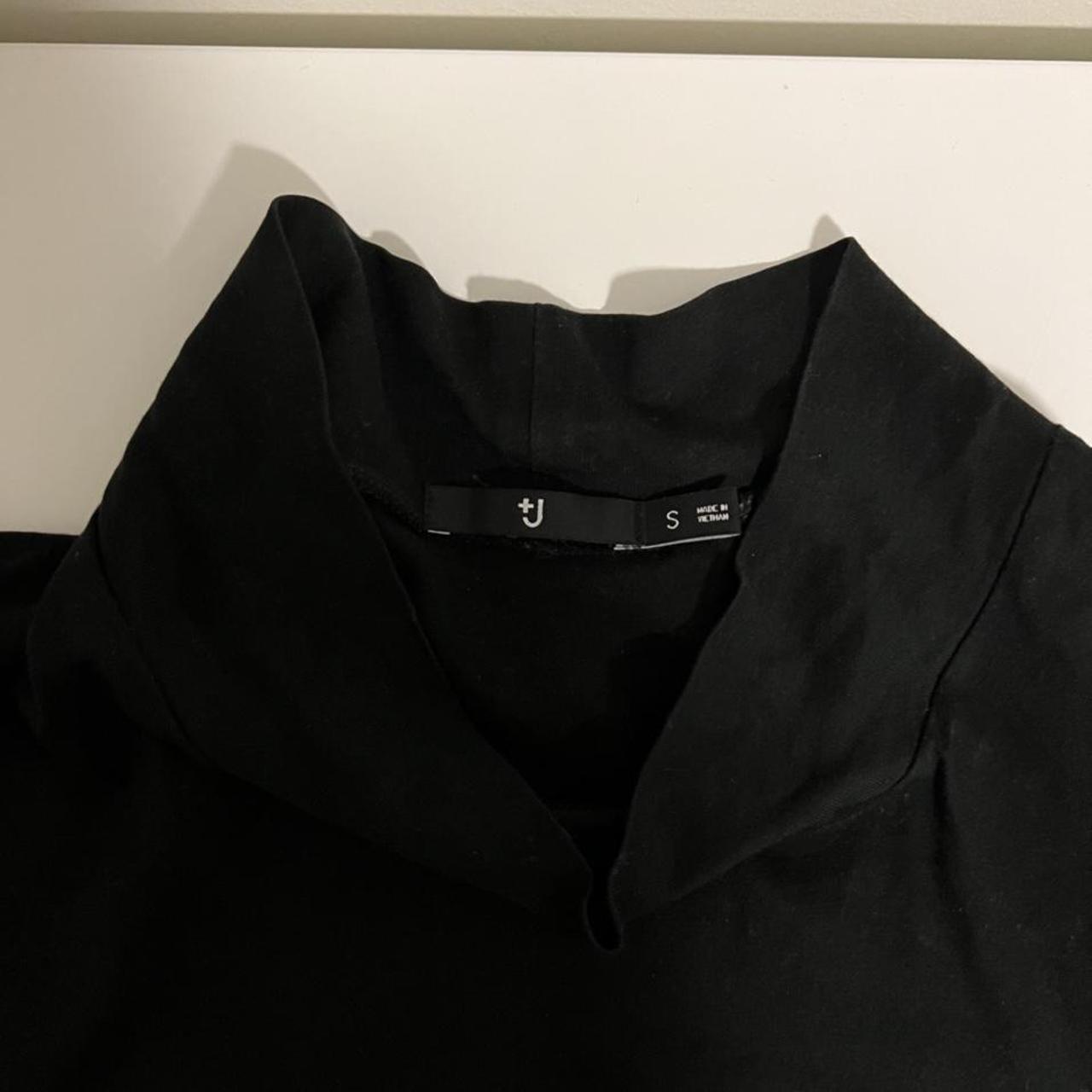 J+ Uniqlo Mock Neck Black Long Sleeve T Shirt Size S... - Depop