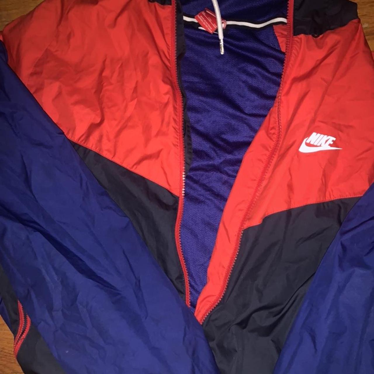 mens red nike windbreaker