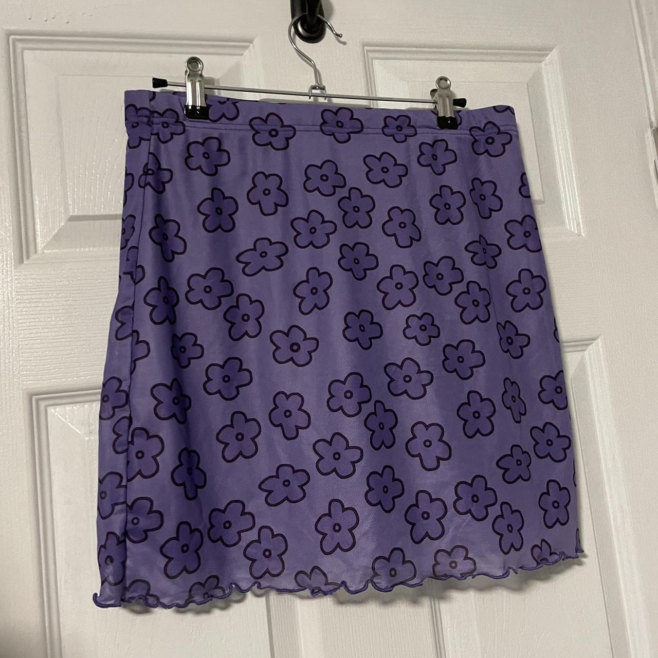 Purple Mini Skirt -comfortable -stretchy -size... - Depop