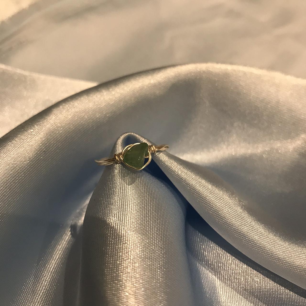 Women's Silver and Green Jewellery | Depop