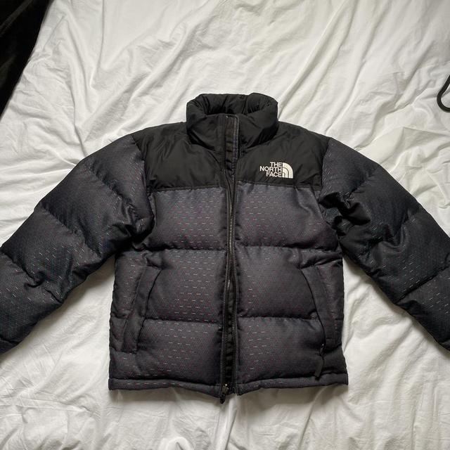 The north face engineered jacquard nuptse puffer. Depop