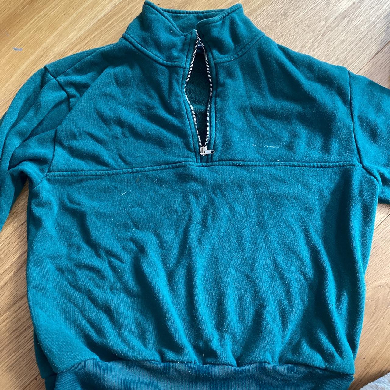 Brandy Melville Forest green Quarter zip jumper A... Depop