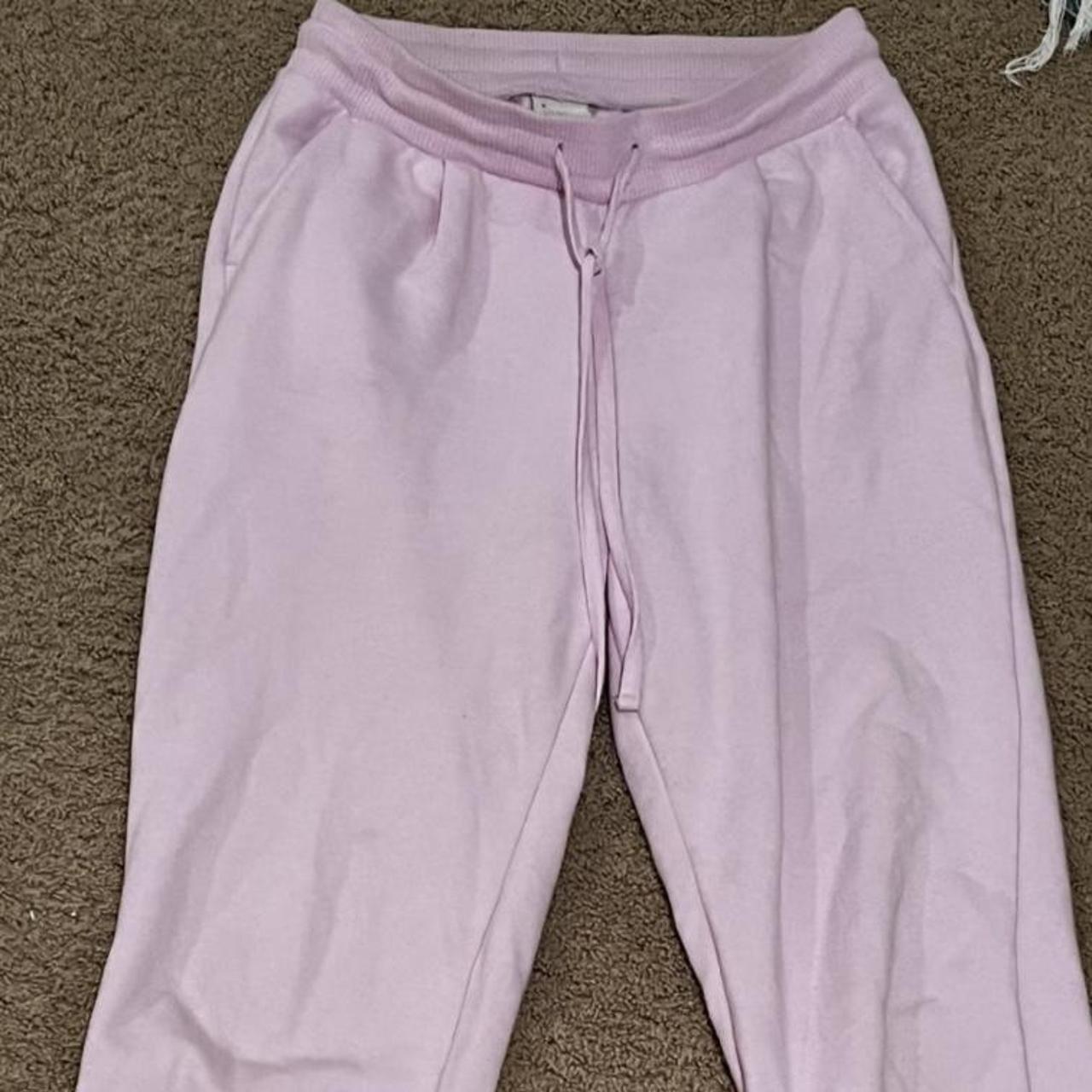 pink sweatpants a new day, soft pastel pink... - Depop