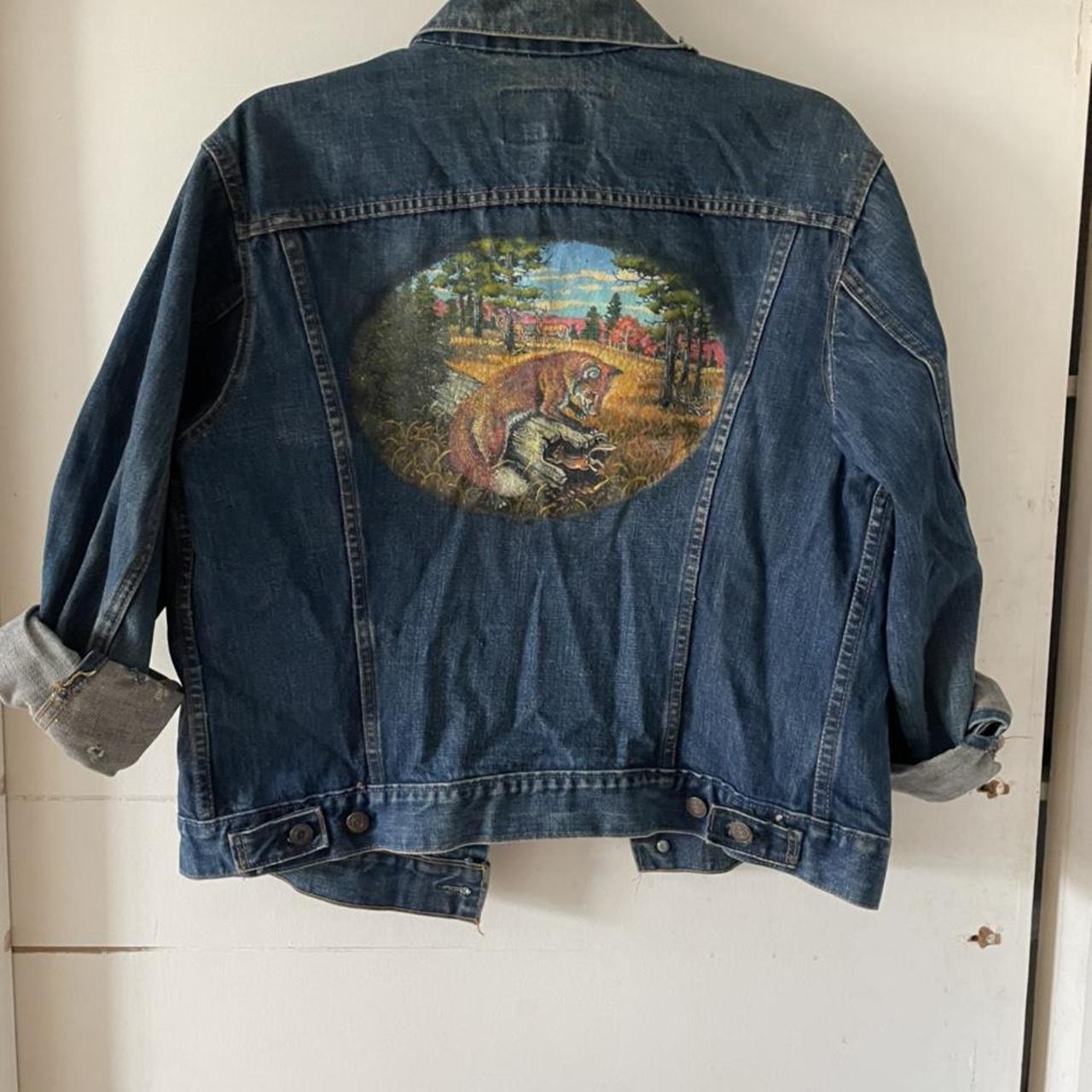 Vintage 1970’s Levi’s denim jacket with hand painted... - Depop