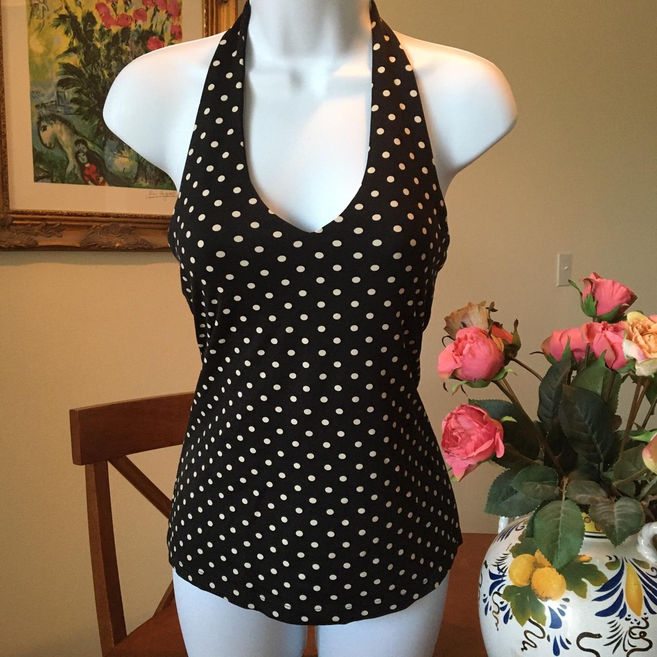 The Limited Polka Dot Halter Top. Thin bra shelf... - Depop