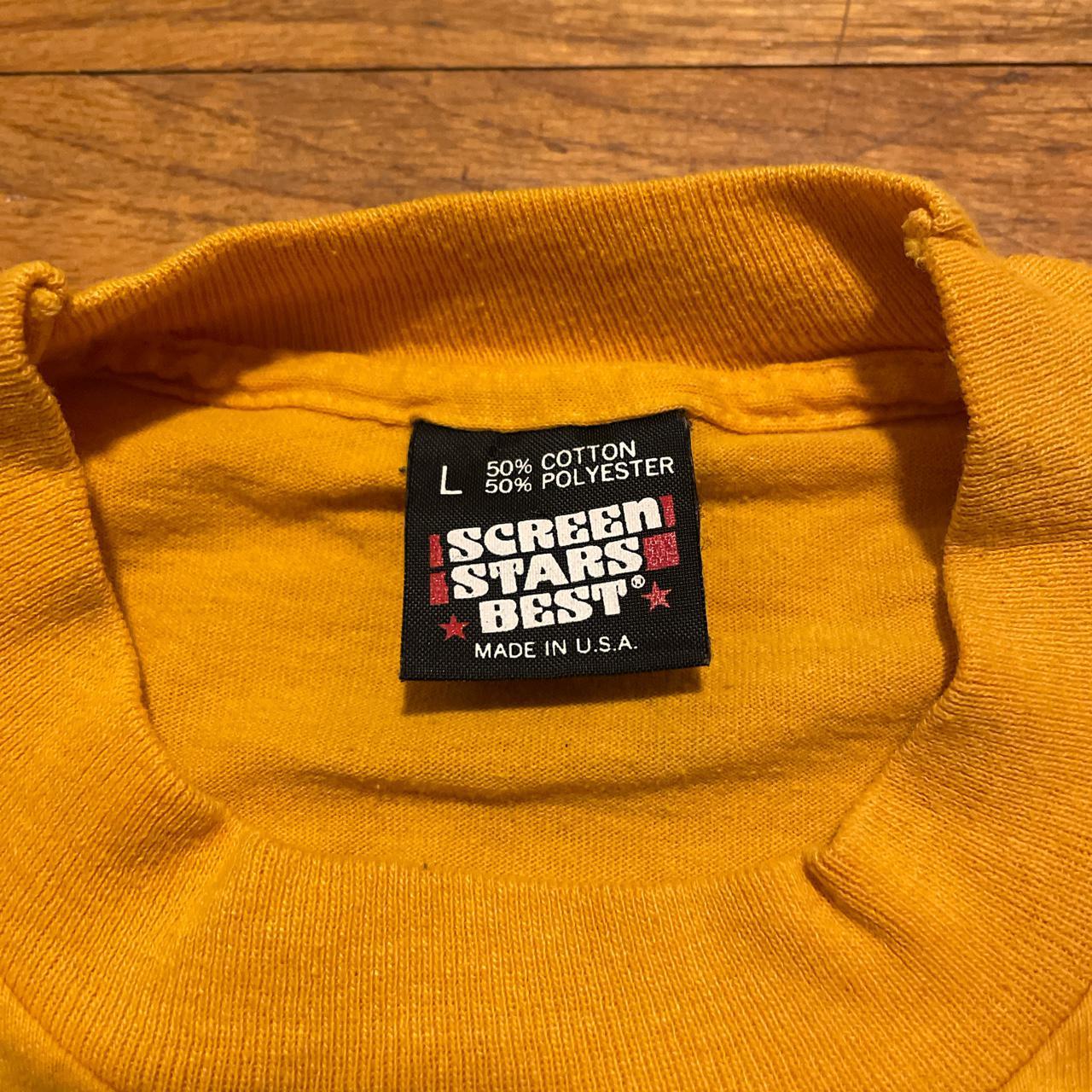 1980’s vintage tshirt. Yellow. Size Large. Has... - Depop