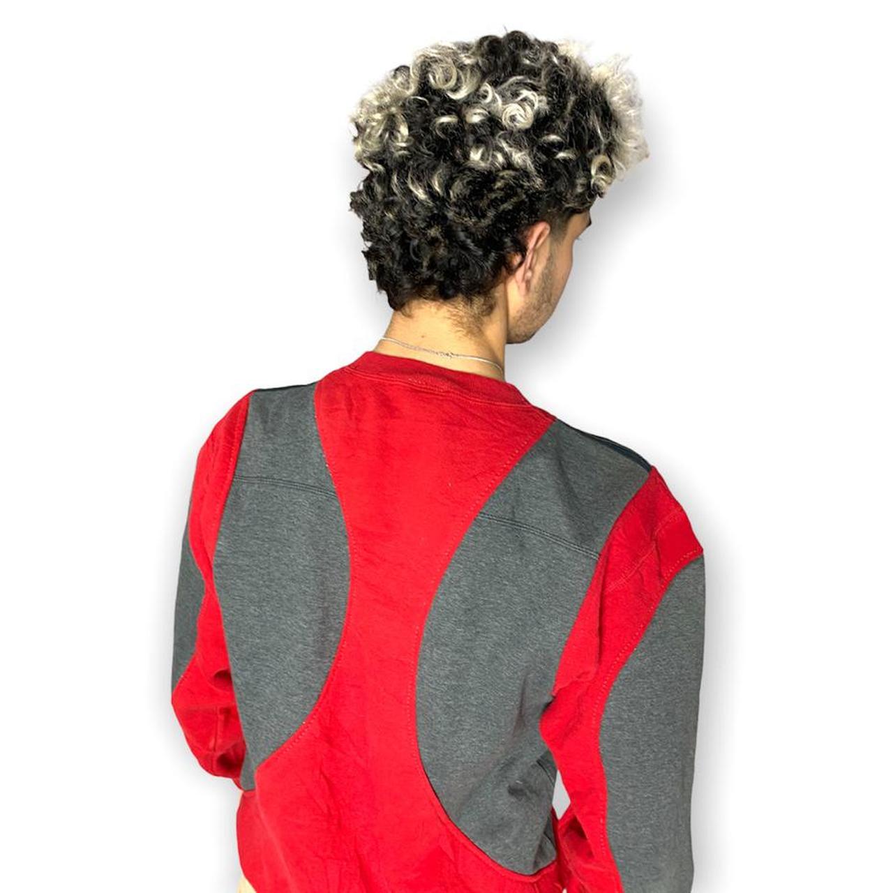 Adidas Men's Red and Grey Sweatshirt (3)