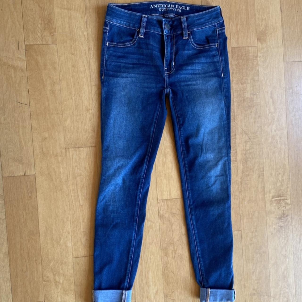 American Eagle Blue Denim Jeans. Size US 0 regular.... - Depop