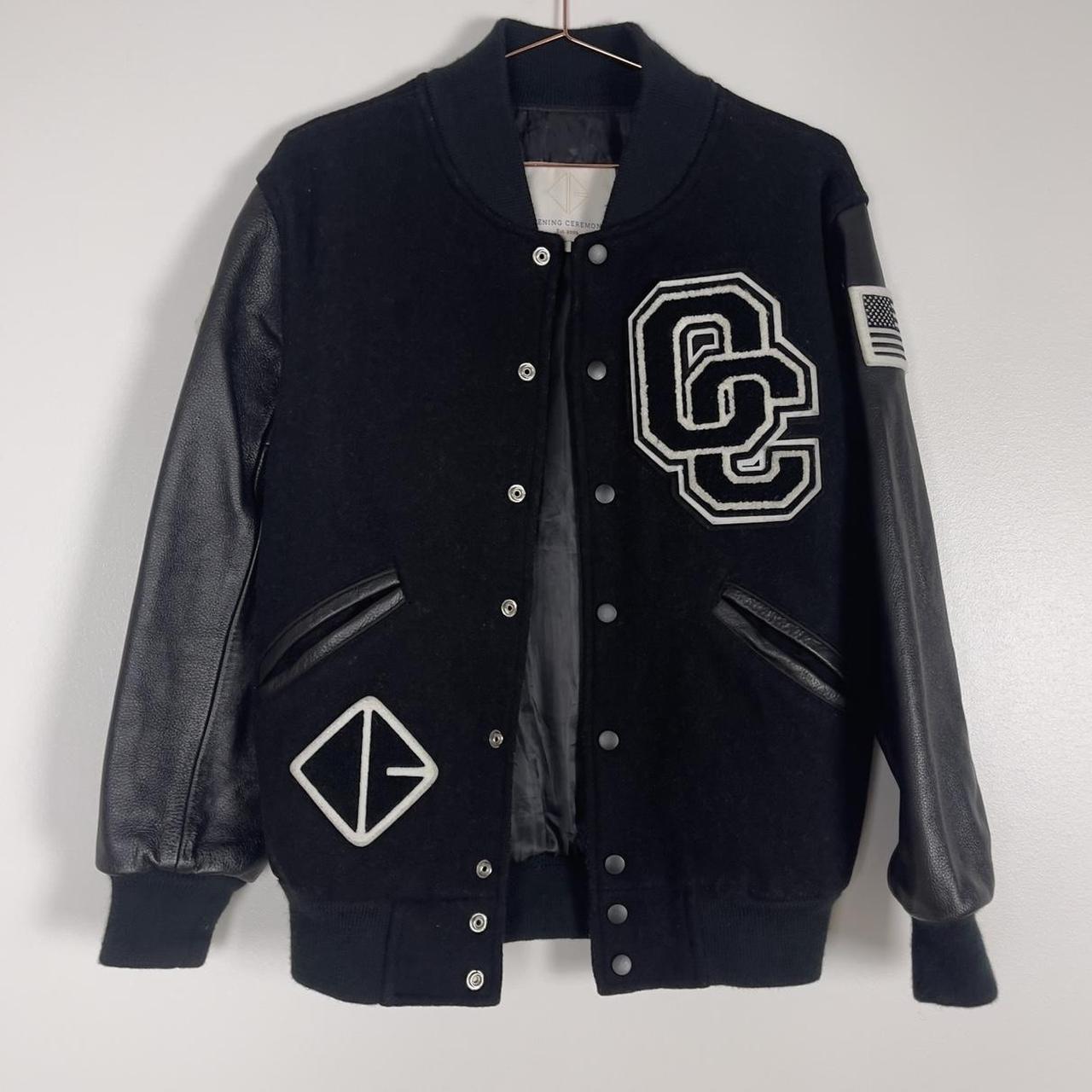 Opening ceremony black varsity jacket best sale