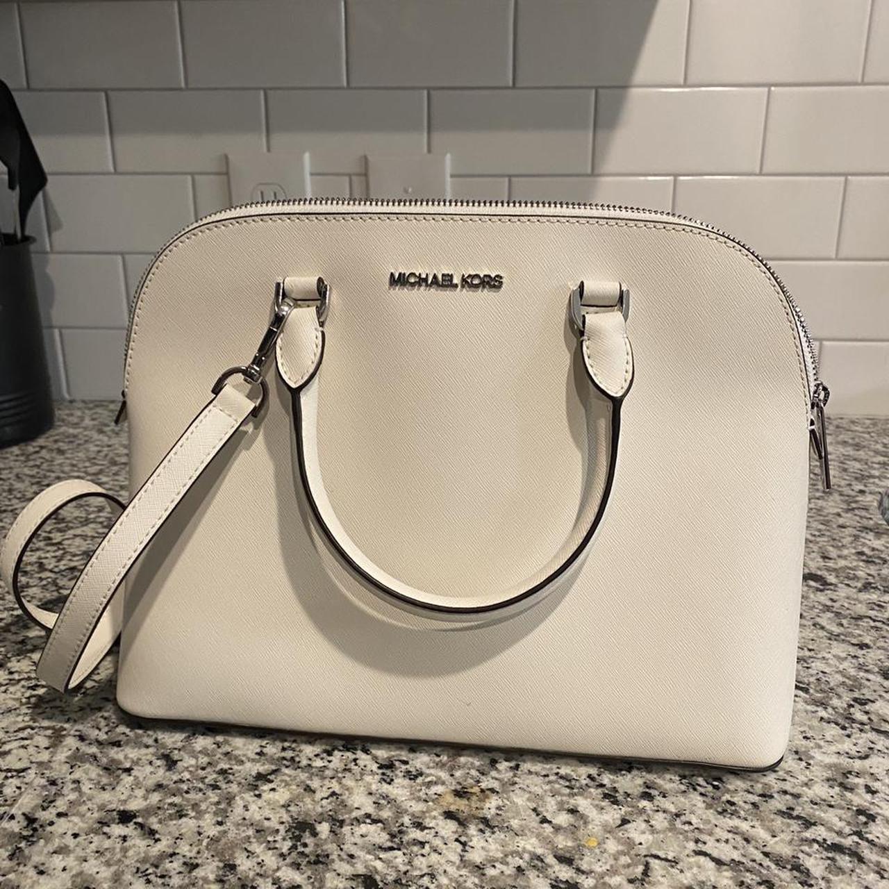 White leather Michael Kors purse #michaelkors... - Depop