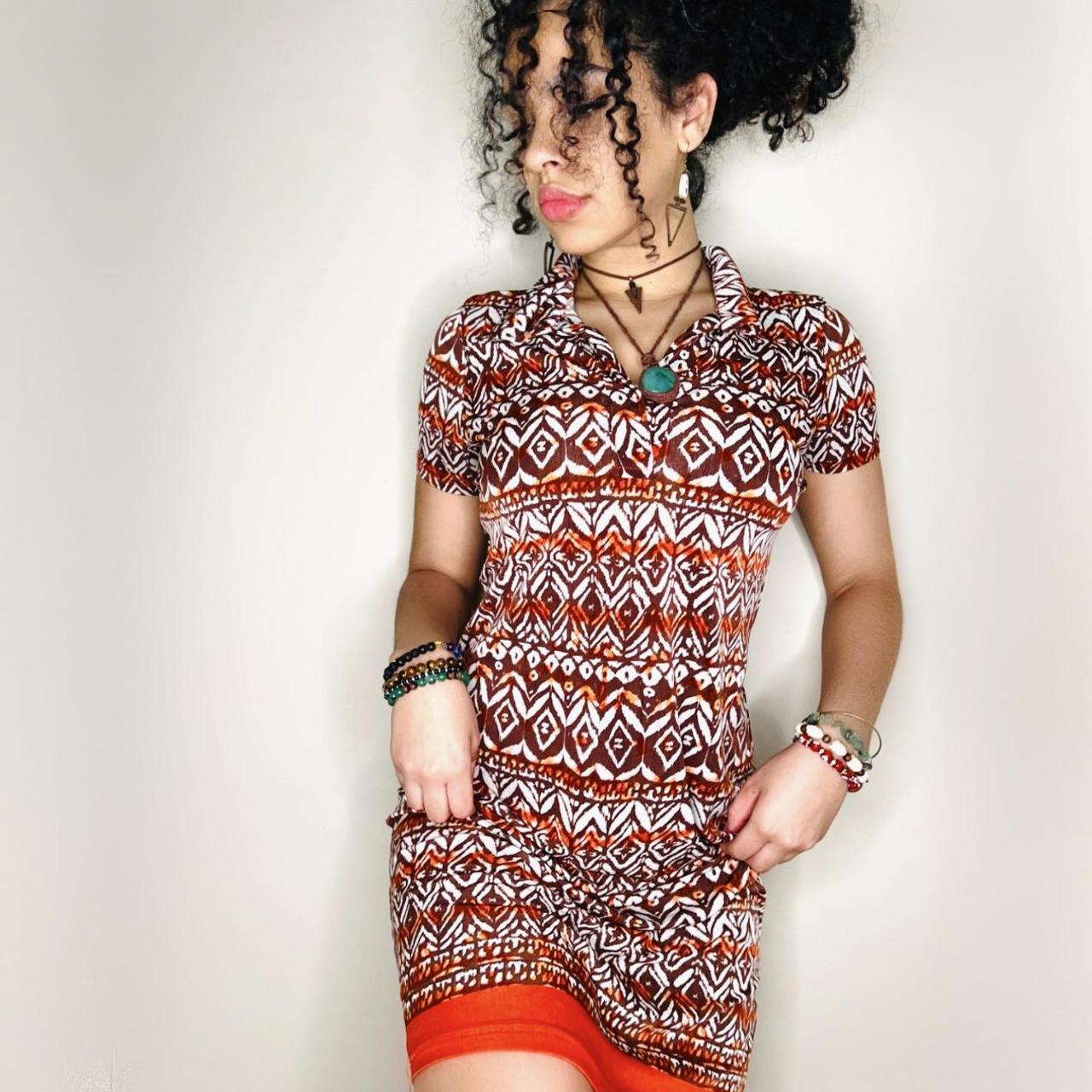 tribal print midi dress